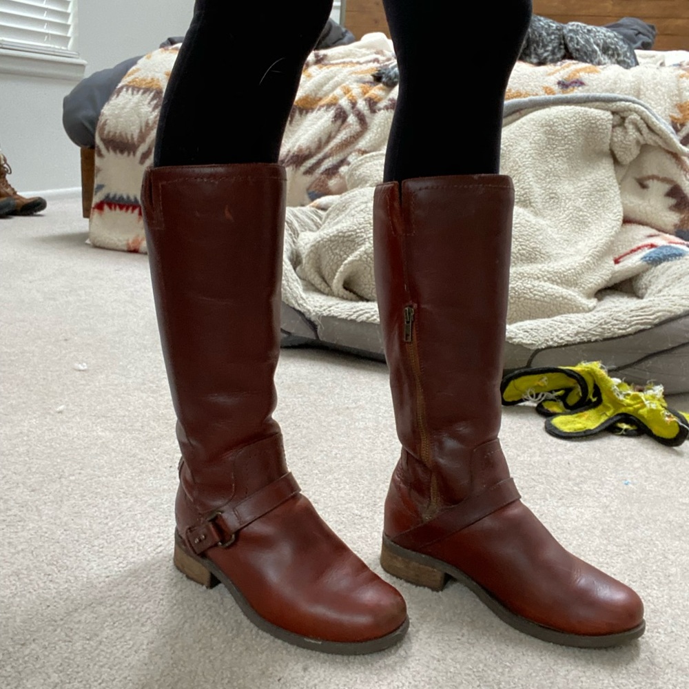 Ugg Shearling Lined Leather Boots